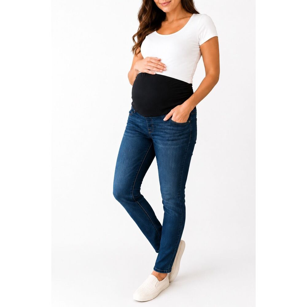 Isabel by Ingrid & Isabel Maternity Skinny Jeans Dark Wash Size 10